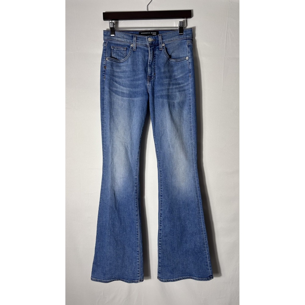 Veronica Beard Beverly Skinny Flare Jeans Womens 28 Blue High Rise Sedona Denim